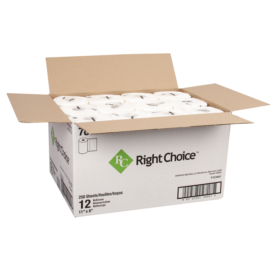 78000007 Right Choice™ Paper KRT Towel 2-Ply 250-Sheet, White, 11` x 8`